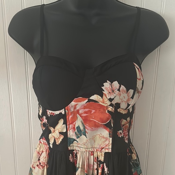 Band of Gypsies Floral Babydoll Summer Mini Dress sz M - Picture 9 of 13